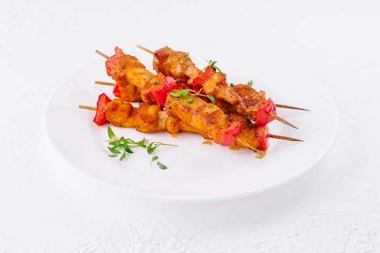 Kebab from zander fish